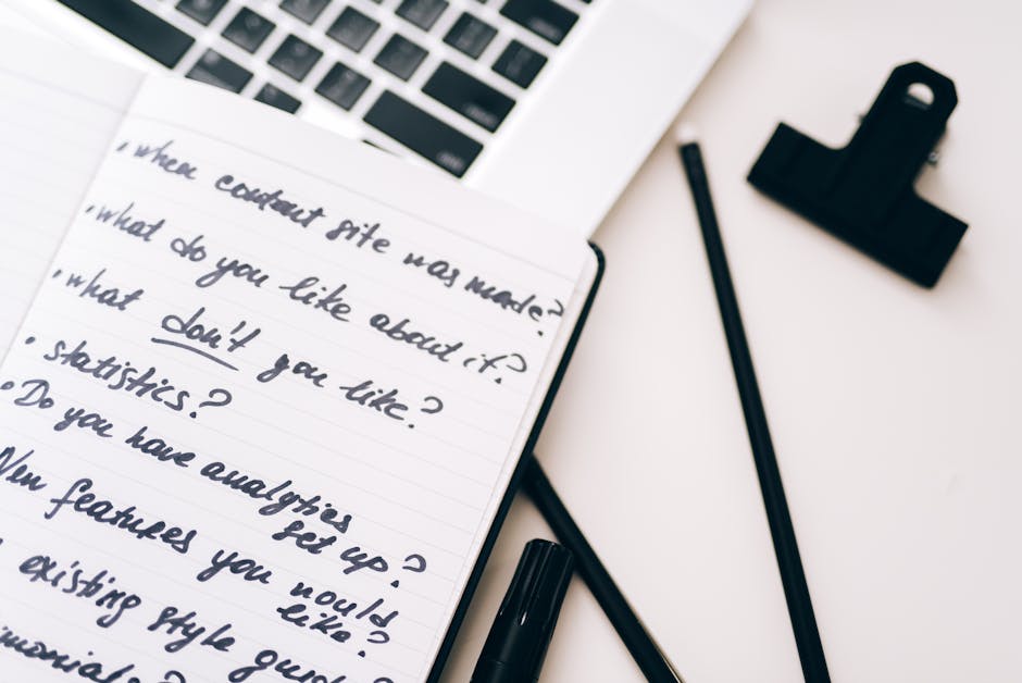 Content creator desk showing script to video workflow planning